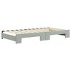 vidaXL Lit de jour et gigogne et matelas gris clair 100x200 cm velours
