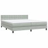 vidaXL Sommier &agrave; lattes de lit et matelas gris clair 180x210cm velours