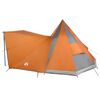 vidaXL Tente Tipi familiale Gris et orange 510 x 690 x 330 cm