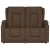 vidaXL Fauteuil de massage inclinable porte-gobelets 2 places marron