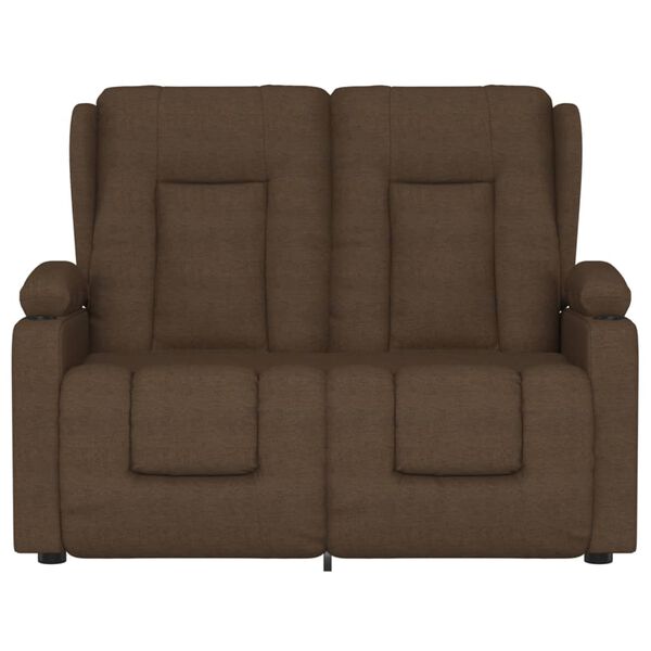 vidaXL Fauteuil de massage inclinable porte-gobelets 2 places marron