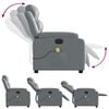 vidaXL Fauteuil de massage inclinable &eacute;lectrique gris similicuir