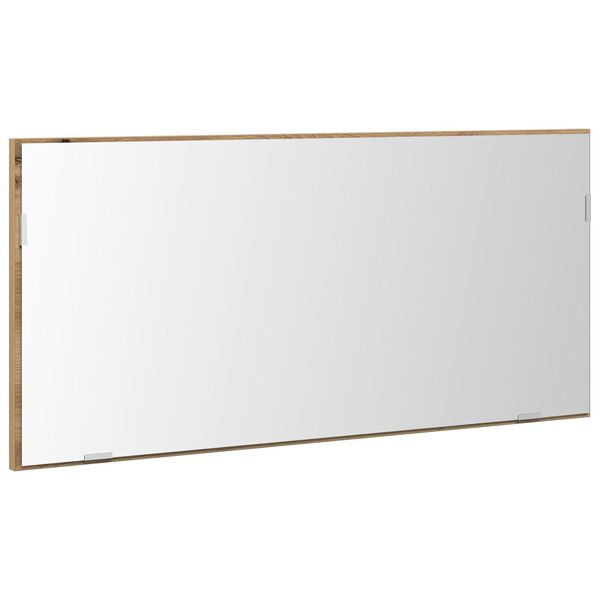 vidaXL Miroir chêne artisanal 80 x 37 cm Verre et Bois Ingénierie