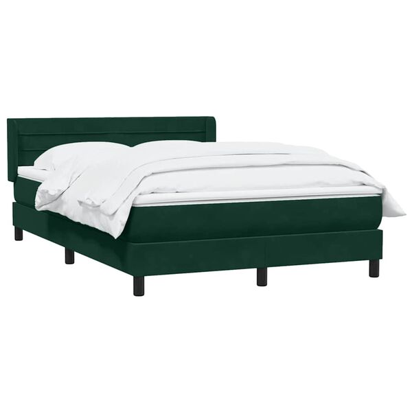 vidaXL Sommier &agrave; lattes de lit et matelas vert fonc&eacute; 160x210cm velours