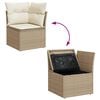 vidaXL Salon de jardin avec coussins 12 pcs beige r&eacute;sine tress&eacute;e