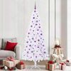 vidaXL Sapin de No&euml;l artificiel avec 300 LED Blanc 210 cm PVC et Acier