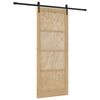 vidaXL Porte coulissante ORKDAL Naturel et Noir 86 x 211 cm Pin massif