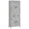 vidaXL Buffet haut Gris b&eacute;ton 69,5x34x180 cm Bois d'ing&eacute;nierie