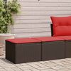 vidaXL Salon de jardin avec coussins 2pcs marron r&eacute;sine tress&eacute;e acacia