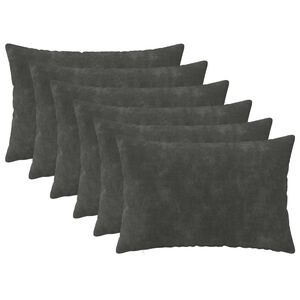 vidaXL Housse de coussin 6 pcs HEERLEN Anthracite 30 x 50 cm
