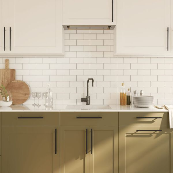 vidaXL Poign&eacute;es d'armoire 20 pcs noir 192 mm acier inoxydable