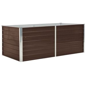 vidaXL Jardini&egrave;re 160 x 80 x 45 cm Acier galvanis&eacute; Marron