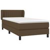 vidaXL Sommier &agrave; lattes de lit avec matelas Marron fonc&eacute; 90x200 cm