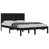 vidaXL Cadre de lit sans matelas noir 200x200 cm bois massif de pin