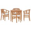 vidaXL Ensemble &agrave; manger de jardin 5 pcs Bois de teck massif