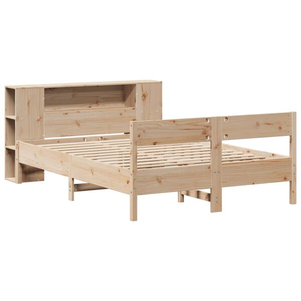 vidaXL Lit biblioth&egrave;que sans matelas 120x200 cm bois de pin massif