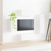 vidaXL Ensemble meuble TV Montage mural 3 pcs Blanc Bois d'ing&eacute;nierie