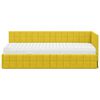 vidaXL Cadre de lit d'angle avec matelas 2 pcs Jaune Velours