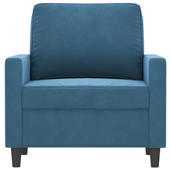 vidaXL Fauteuil Bleu 60 cm Velours