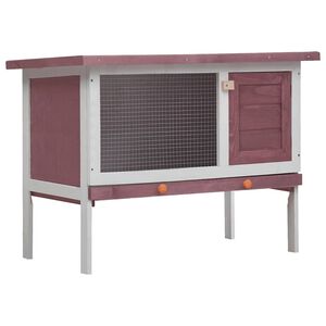 vidaXL Clapier d'ext&eacute;rieur 1 niveau Marron Bois