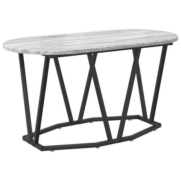 vidaXL Table basse Gris 80 x 40 x 40.5 cm Bois d'ingénierie et métal