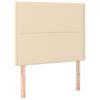 vidaXL T&ecirc;te de lit &agrave; LED Cr&egrave;me 100x5x118/128 cm Tissu