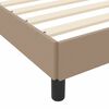 vidaXL Cadre de lit avec matelas Cappuccino 200 x 200 cm tissu