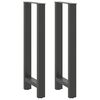 vidaXL Pieds de table de bar Anthracite 2 pi&egrave;ces 40 x (100-101) cm Acier