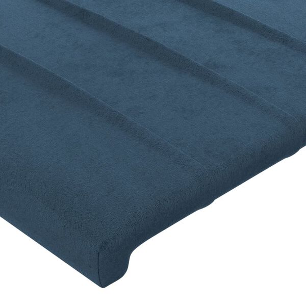 vidaXL T&ecirc;tes de lit 2 pcs Bleu fonc&eacute; 80x5x78/88 cm Velours