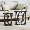 vidaXL Table basse 2 pcs Chêne noir Bois d'ingénierie et acier