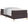 vidaXL Cadre de lit avec matelas Marron foncé 80 x 200 cm tissu