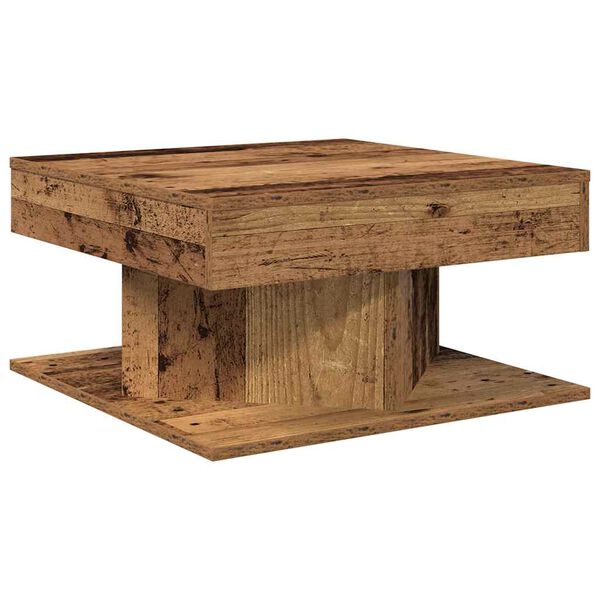 vidaXL Table basse vieux bois 55x55x30 cm bois d'ing&eacute;nierie