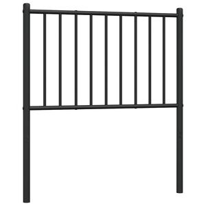 vidaXL T&ecirc;te de lit de remplacement m&eacute;tal noir 75 cm