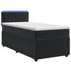 vidaXL Lit boxspring avec matelas Noir 90 x 190 cm Velours