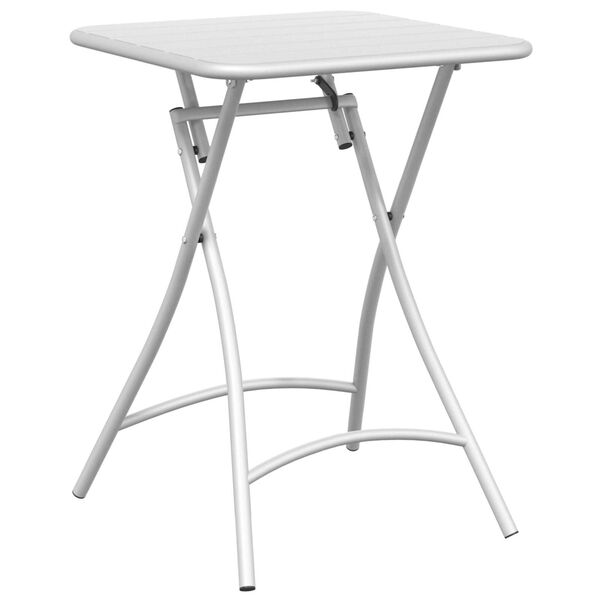 vidaXL Table de Jardin Blanc 55 x 55 x 73 cm Acier revêtu de poudre