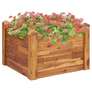 vidaXL Lit sur&eacute;lev&eacute; de jardin 60x60x44 cm Bois massif d'acacia