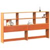 vidaXL T&ecirc;te de lit avec rangement cire marron 200cm bois massif de pin