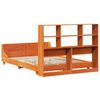 vidaXL Cadre de lit sans matelas cire marron 135x190cm bois pin massif