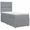vidaXL Lit boxspring avec matelas Gris clair 90 x 190 cm Tissu