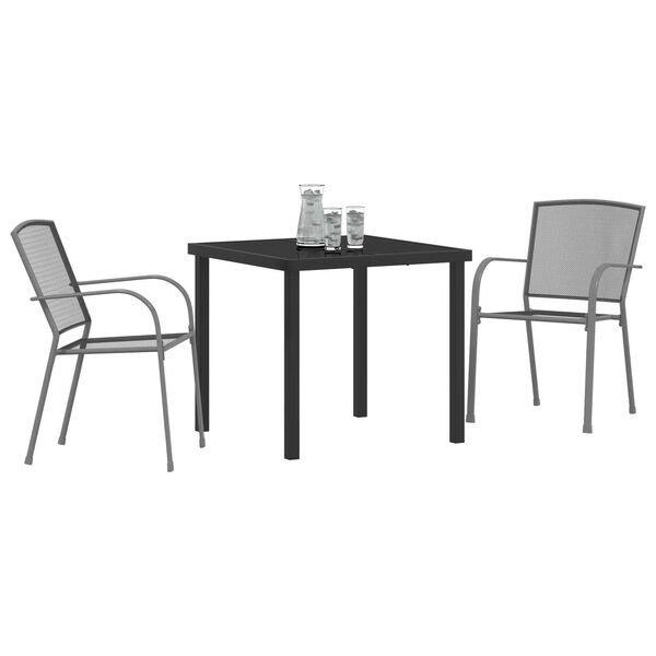 vidaXL Ensemble de salle &agrave; manger pour jardin 3 pcs Anthracite