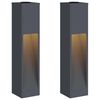 vidaXL Lumi&egrave;re de Chemin LED Solaire 2 pc Blanc chaud 18 x 18 x 80 cm