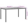 vidaXL Table de jardin 150x90x75 cm R&eacute;sine tress&eacute;e bois d'acacia Gris