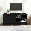 vidaXL Meuble TV Noir 80x35x36,5 cm Bois d'ing&eacute;nierie