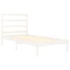 vidaXL Cadre de lit sans matelas blanc 75x190 cm bois massif