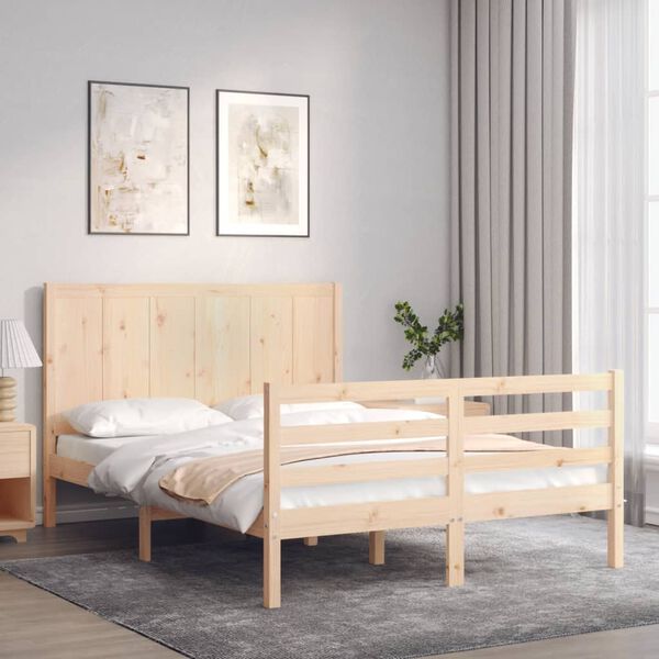 vidaXL Cadre de lit sans matelas bois massif