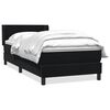 vidaXL Sommier &agrave; lattes de lit avec matelas noir 100x210 cm velours