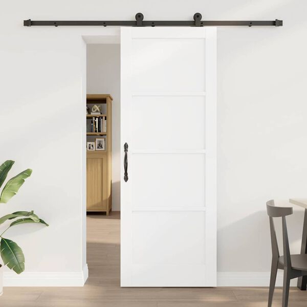 vidaXL Porte coulissante ORKDAL Blanc 78 x 211 cm Pin massif
