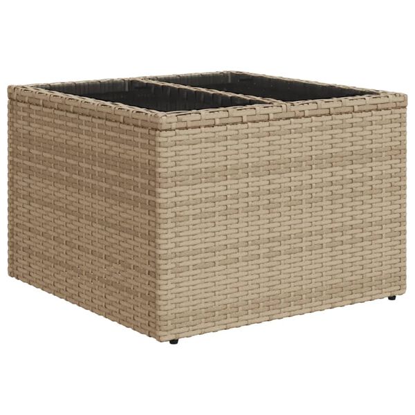 vidaXL Salon de jardin avec coussins 6 pcs beige r&eacute;sine tress&eacute;e