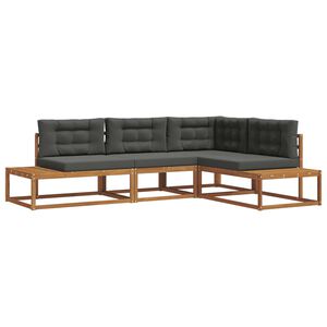 vidaXL Ensemble de canap&eacute;s d'ext&eacute;rieur Naturel et Anthracite