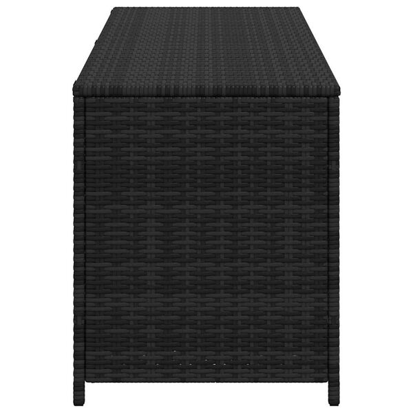 vidaXL Bo&icirc;te de rangement de jardin noir 150x50x60 cm r&eacute;sine tress&eacute;e
